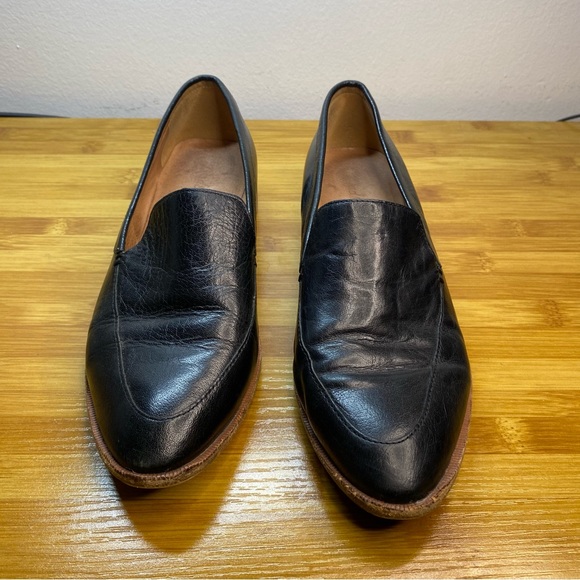Madewell “The Frances” Black Leather Loafer Show Size 8 - Picture 3 of 9